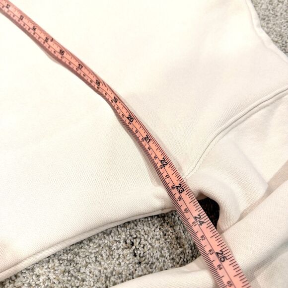 VUORI Cropped Crewneck Sweatshirt - Size X-Small Oversized Fit (Pale Pink/Cream) - Picture 6 of 8